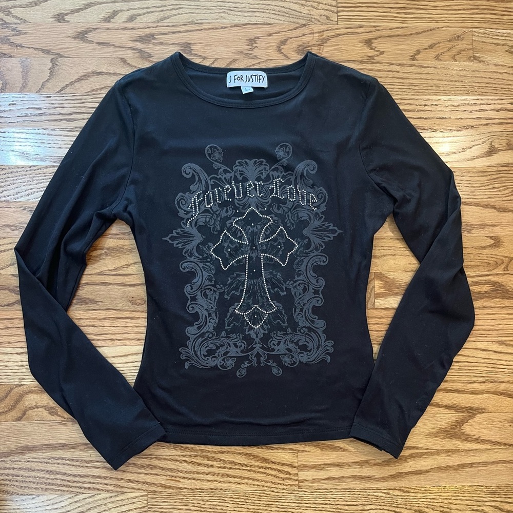 j for justify black long sleeve
